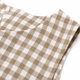 Linelle – Sleeveless Gingham Shell Top for Women, Boxy A-Line Summer Blouse