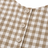 Linelle – Sleeveless Gingham Shell Top for Women, Boxy A-Line Summer Blouse