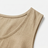 Lunavia – Women's Linen Cotton Two-Piece Set with Duster