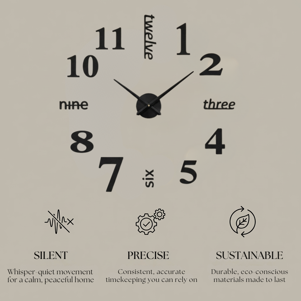 Numeris - Creative DIY Wall Clock for Modern Spaces