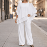 Élora – Women's Asymmetric Chiffon Two-Piece Set