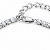 Lumière – Pavé Zircon Cross Tennis Bracelet in Silver or Gold