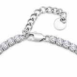 Lumière – Pavé Zircon Cross Tennis Bracelet in Silver or Gold