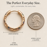 Lumielle – Sparkling Rose-Gold Floral Hoop Earrings
