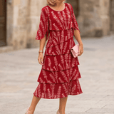 Lumielle – Women's Tiered Floral Midi Dress