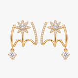 Luminelle – Gold Star Zircon Earrings