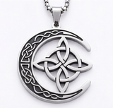 Lunara – Celtic Moon and Knot Pendant