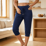 Lunara – Soft Cotton Drawstring Capri Joggers