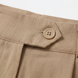 Lunavia - High-Waist Pleated Tailored Shorts