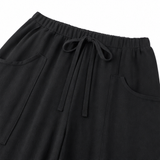Lunavia – Floral lace-look wide-leg pants with drawstring waist and pockets