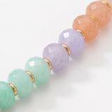 Lunavia – Pastel Bead Layered Necklace with Gold Heart