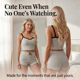 Lunavia – Women's Ribbed Knit Cami & Shorts Pajama Set