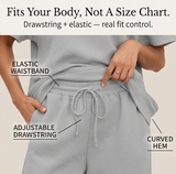 Lunavia – Women's Textured Knit Two-Piece Lounge Set