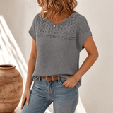 Lunavia – Women's Breezy Open-Weave Knit Top