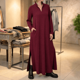 Lunavia – Women's Loose Maxi Dress with Side Slits