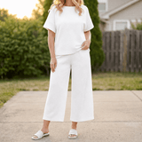 Lunavia – Women's Textured Knit Two-Piece Lounge Set