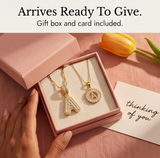 Luneria – Two-Piece Initial Pendant Necklace Set