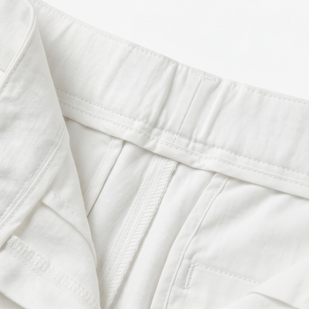 Lunessa – Button-Hem Cropped Cotton Pants