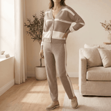Lunessa – Striped Knit Cardigan and Pants Set