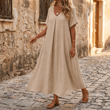 Lunessa – Women's breezy cotton linen summer dress