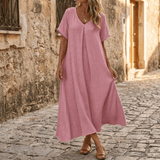Lunessa – Women's breezy cotton linen summer dress