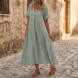 Lunessa – Women's breezy cotton linen summer dress