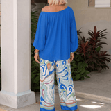 Luvella – Women's Flowy Resort-Wear Two-Piece Set