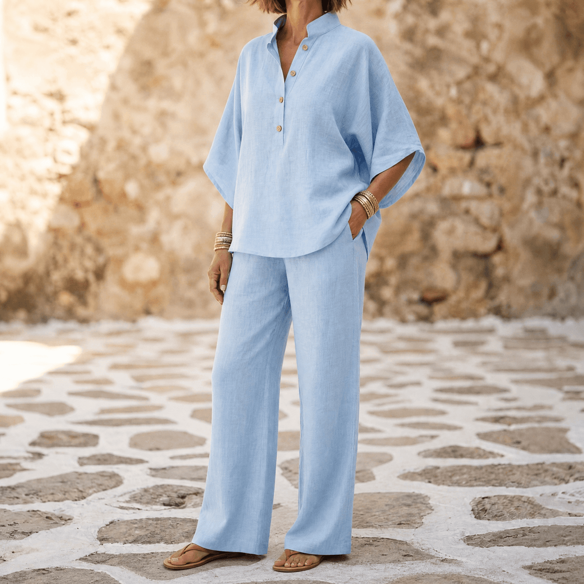 Marelle – Breezy Linen Two-Piece Set for Warm Days