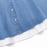 Marelle – Faux Two Piece Denim Look Shift Dress for Women