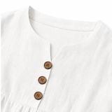 Marellia – Flowy Linen-Look V-Neck Maxi Dress with Pockets