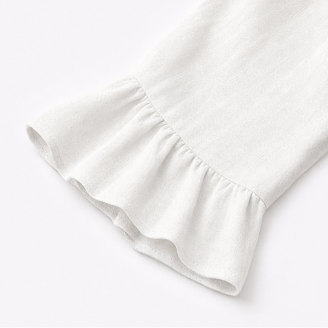 Marellia – Flowy Linen-Look V-Neck Maxi Dress with Pockets