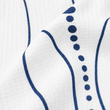 Marellia – Abstract Print Waffle Top with Button Placket