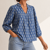 Marivell – Women's Block-Print V-Neck Summer Blouse