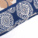 Marivelle – Coastal Damask V-Neck Loose Midi Dress for Women