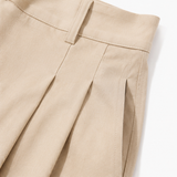 Marlow – Pleated Lantern Wide-Leg Trousers with Bow Cuffs