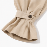Marlow – Pleated Lantern Wide-Leg Trousers with Bow Cuffs