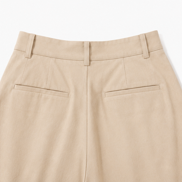 Marlow – Pleated Lantern Wide-Leg Trousers with Bow Cuffs