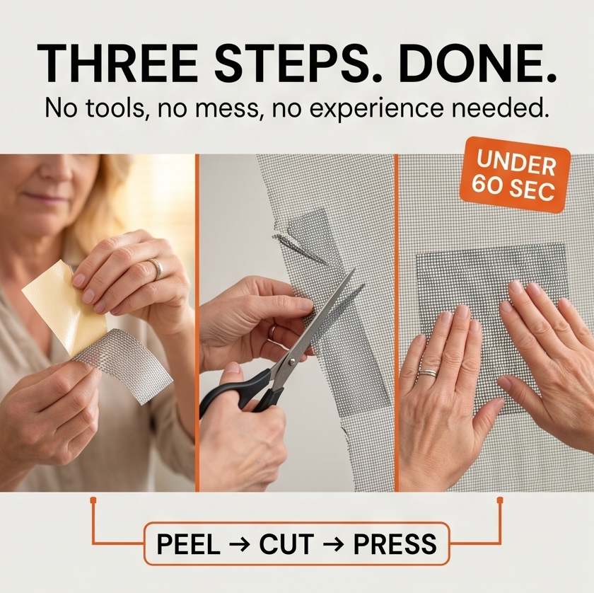 MeshMend – Peel and Stick Screen Repair Tape (2-Pack)