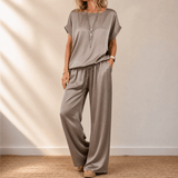 Nadine – Women's Two-Piece Set with Wide-Leg Trousers