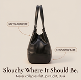 Noirvere – Slouchy Vegan Leather City Tote