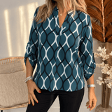 Nora – Women's Flowy Printed V-Neck Blouse