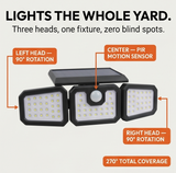 Northwall – 3-Head Solar Wall Light with Motion Sensor
