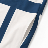 Ondelle – Geometric Print Midi Shirt Dress with Side Pockets