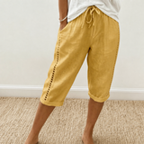 Lunava – Lace-Side Capri Pants for Women