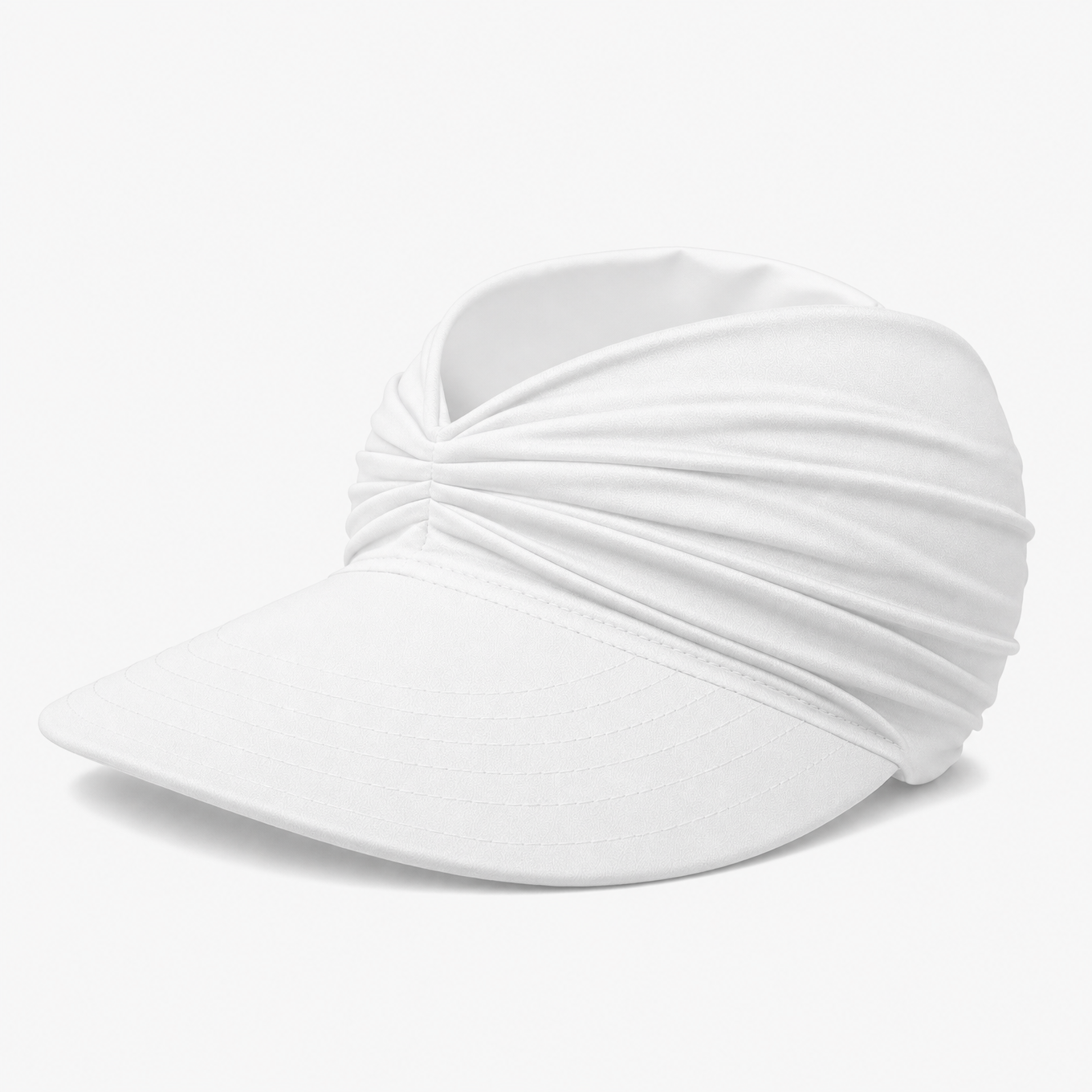 Solenza – Ruched UPF 50+ Sun Visor for Women, Packable Wide Brim