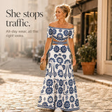 Florena – Off Shoulder Printed Maxi