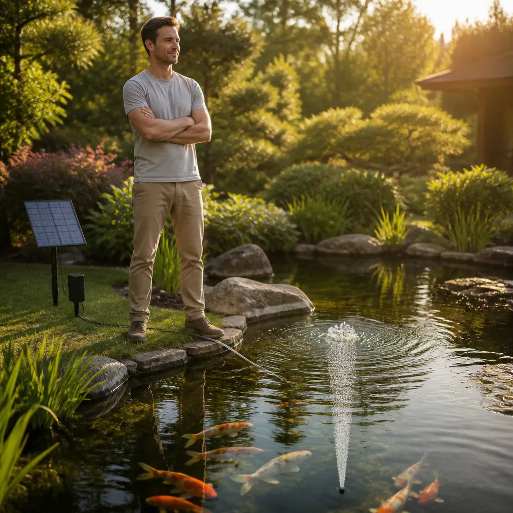 Solvio – Solar Pond Aerator with Fine Bubble Air Stone