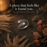 Lunavia – Vintage Moonstone Teardrop Ring