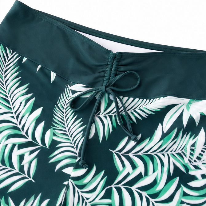 Solvira – High Waisted Bikini Set with Boxer Shorts and Tummy Control