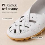 Wearbella – Perforated Woven Low-Cut Flat Loafers